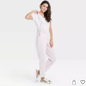 UNIVERSAL THREAD HIGH-RISE TAPERED WHITE OVERALLS SIZE 10